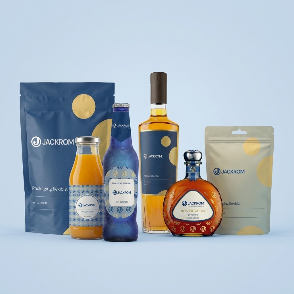 Packaging premium con etiquetas, cajas y envases para productos de consumo