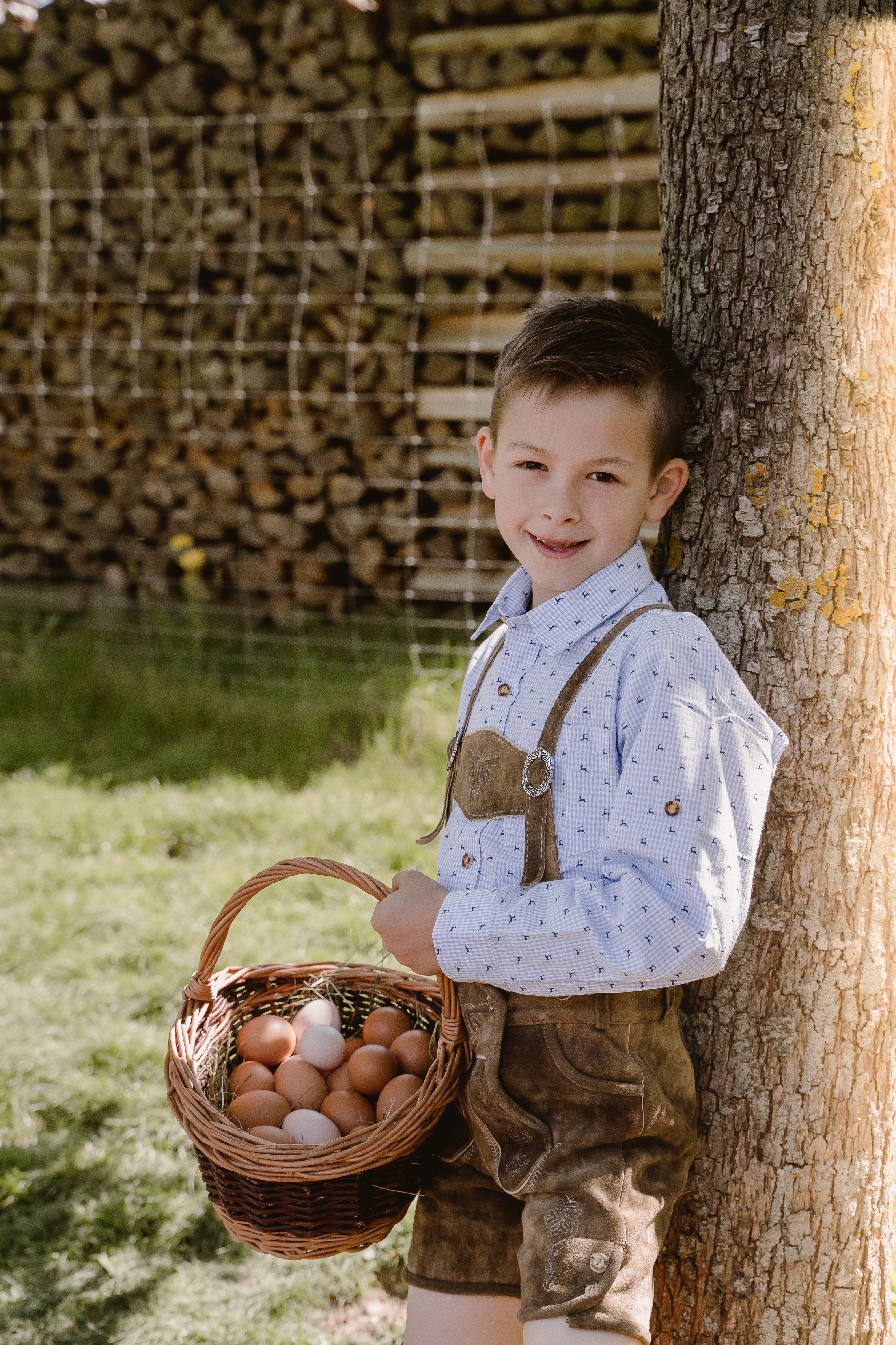 Close-up of seedling sprouts emerging from soil trays at Florent Garden nursery