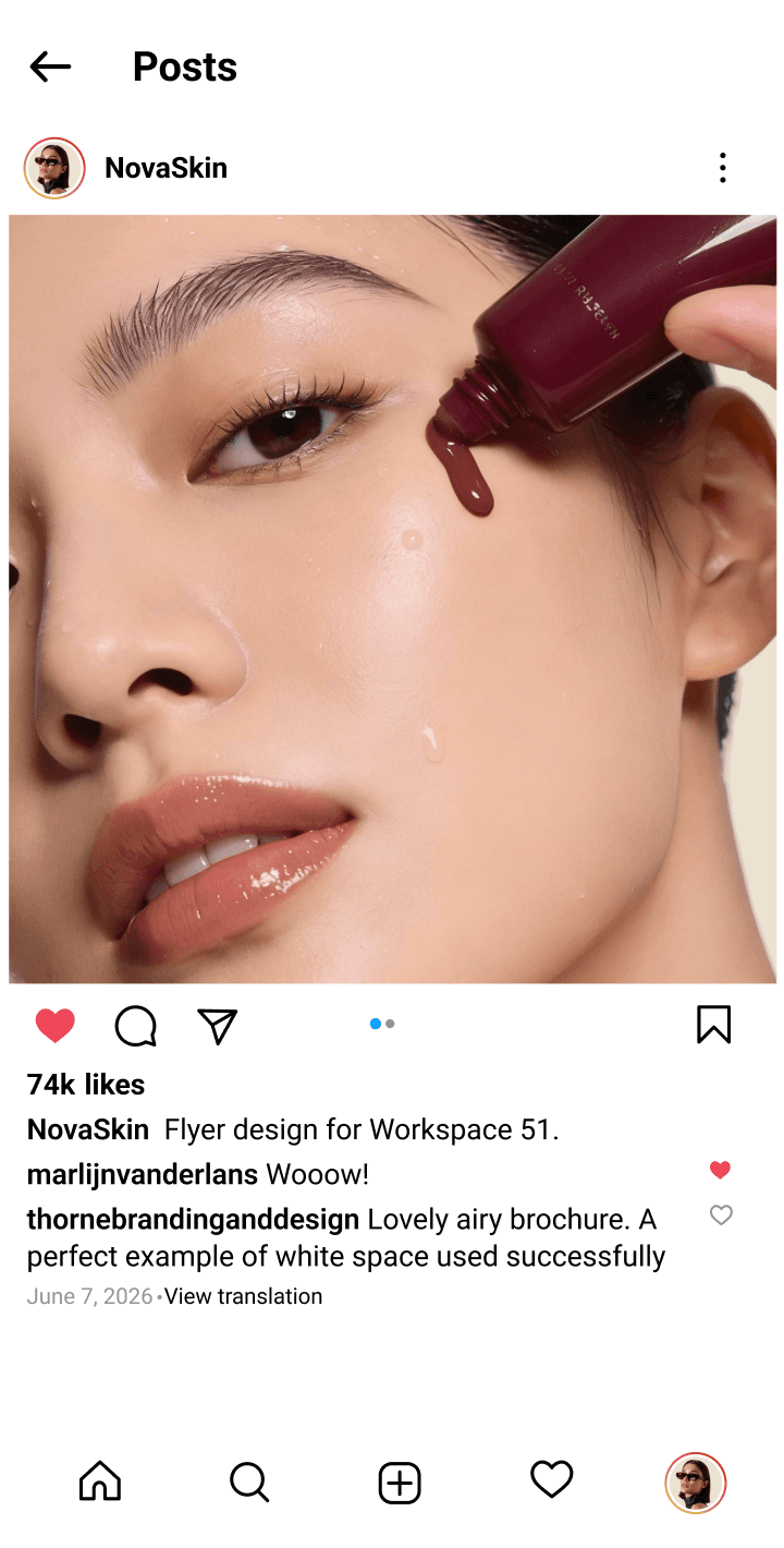 Instagram NovaSkin  post