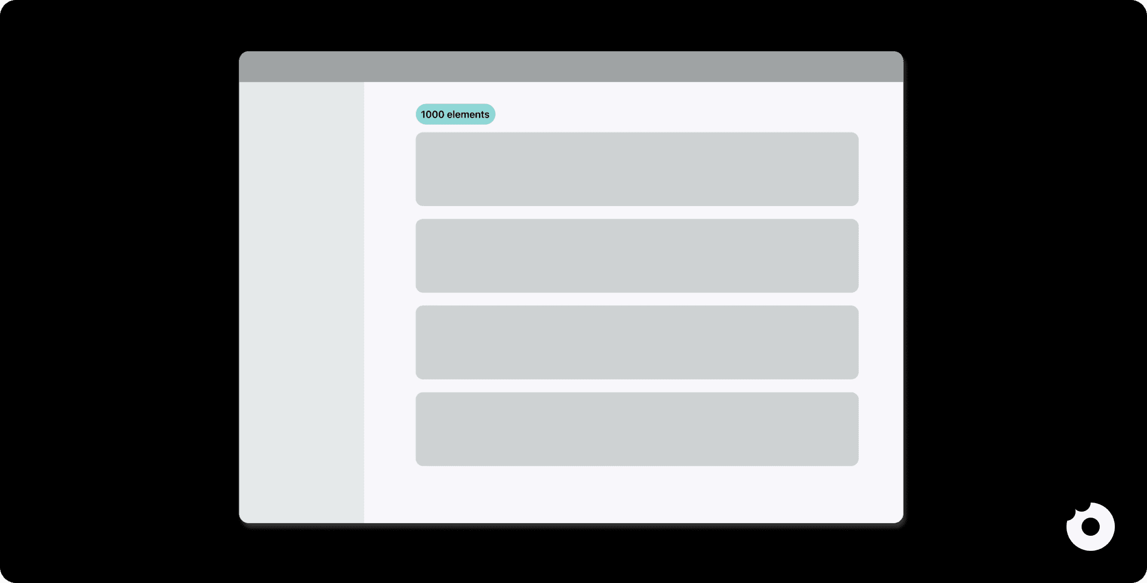 wireframe showing Number of items in a listing