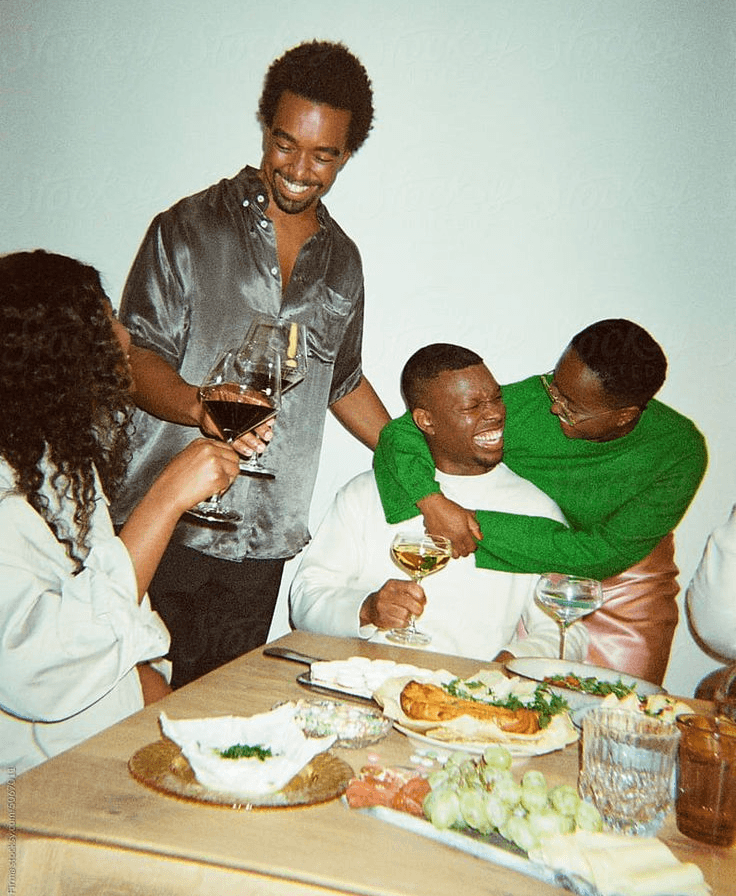 Celebrating at table