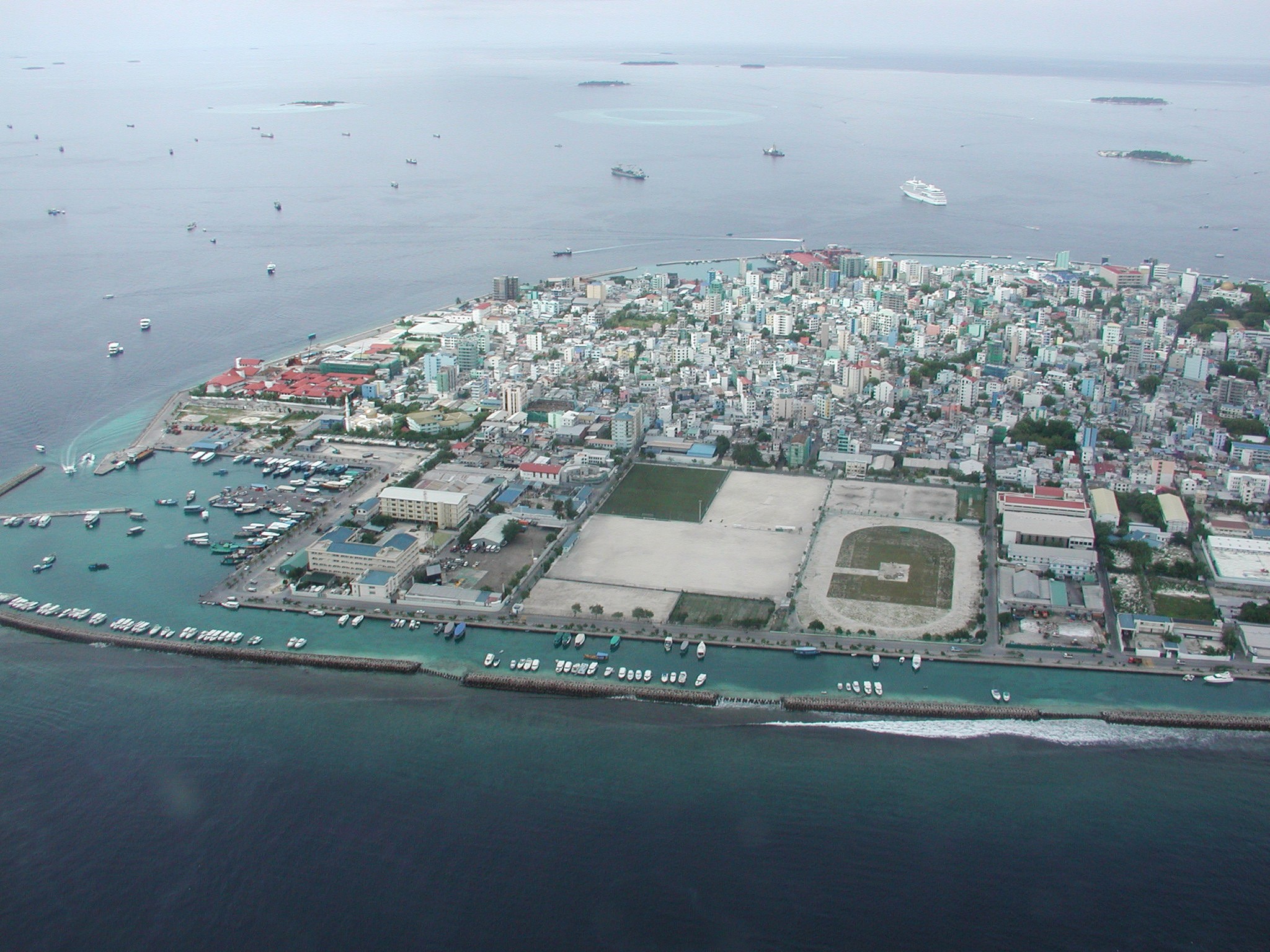 island under white sky
