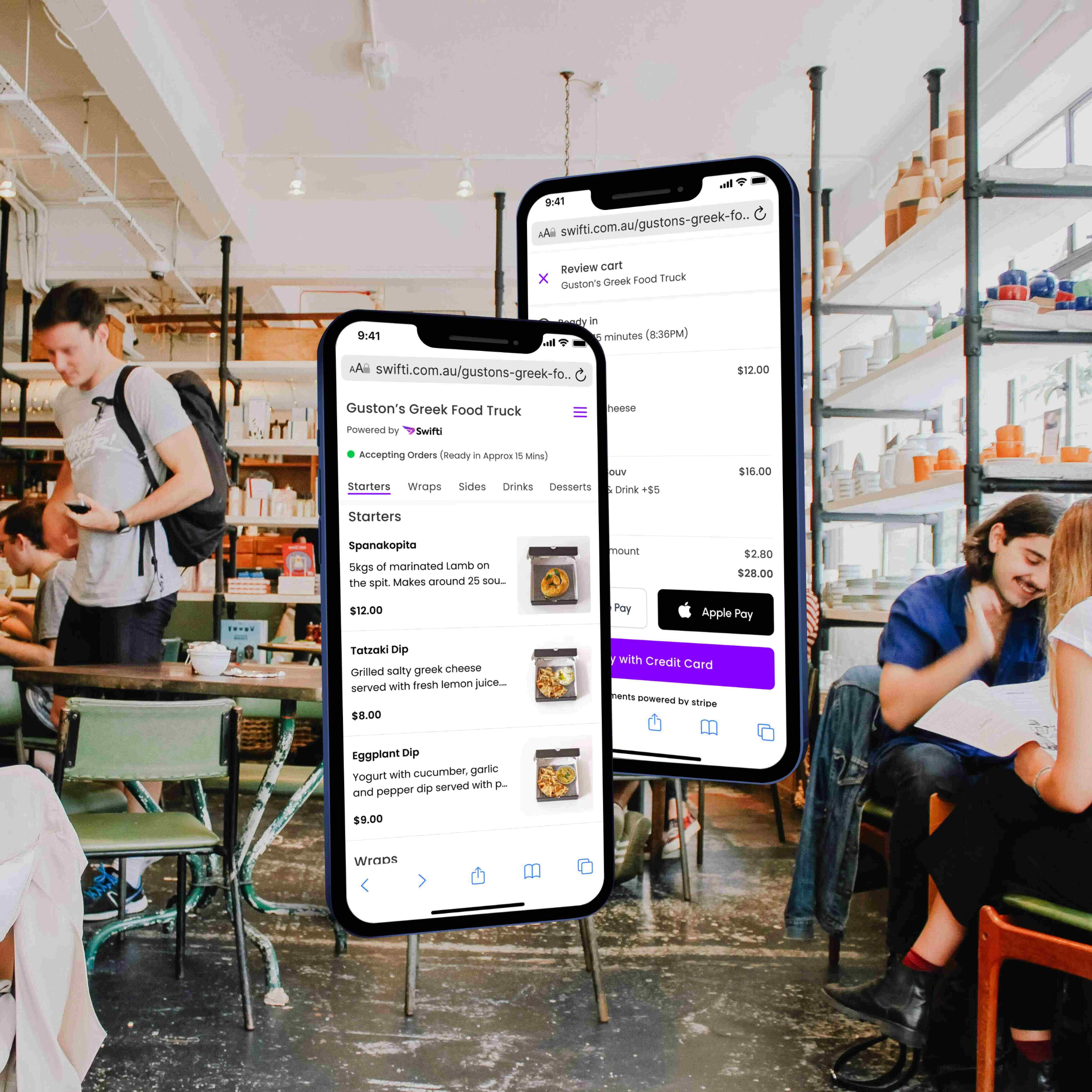 Swifti POS Online Ordering on mobile.