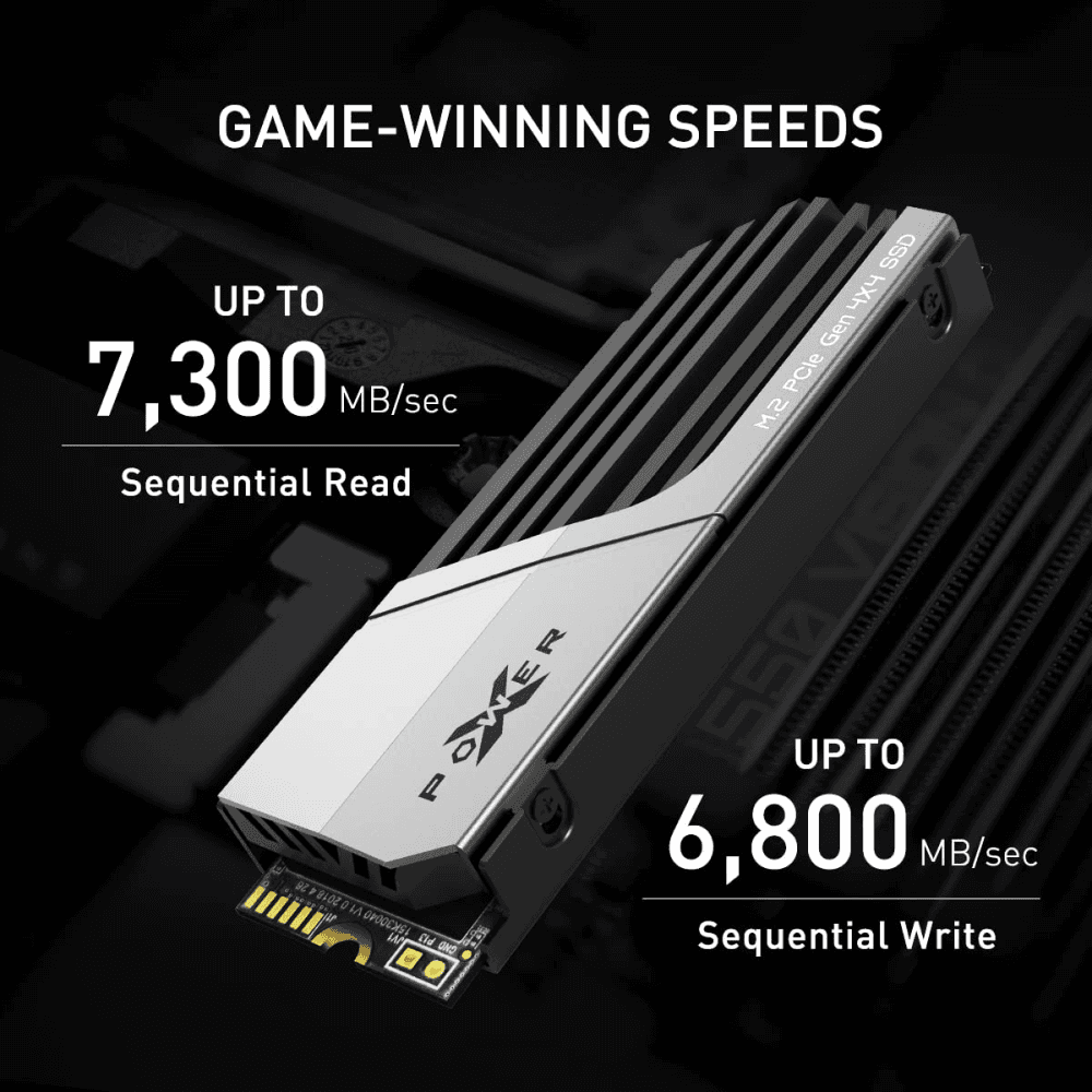 Silicon Power XS70 2TB | 2 TB | 7,100 MB/s Read | 6,600 MB/s Write, Best SSD for PS5 Gaming  