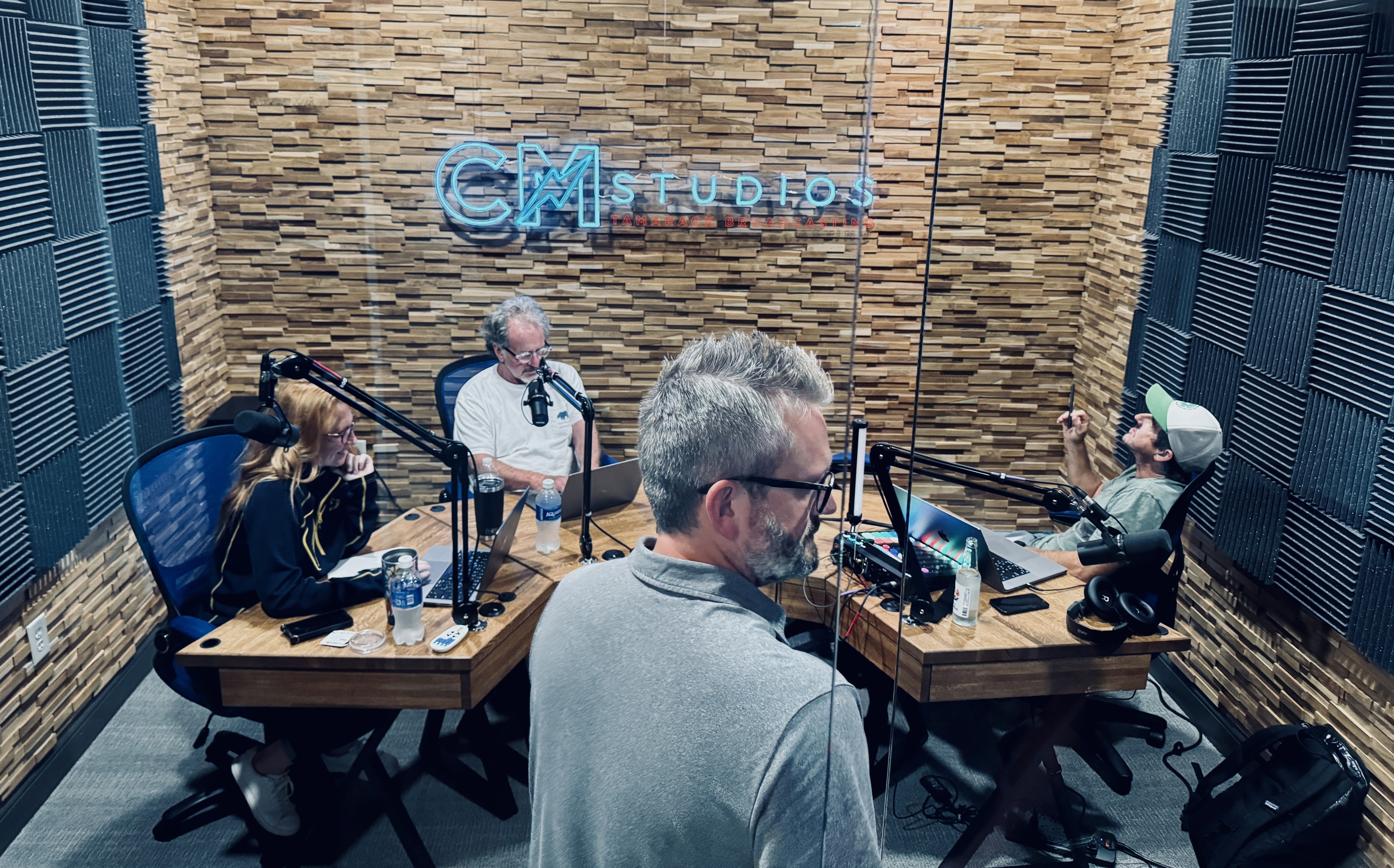 Corporate Magic employees inside our recording studio