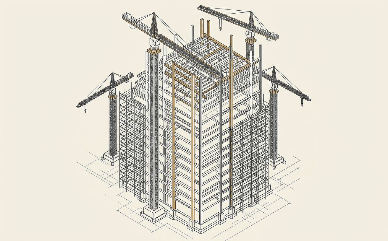 Construction project illustration