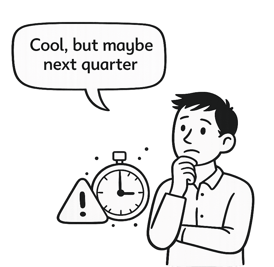 The product manager decided that adding drag-and-drop customization may need to wait due to timing or resource constraints.