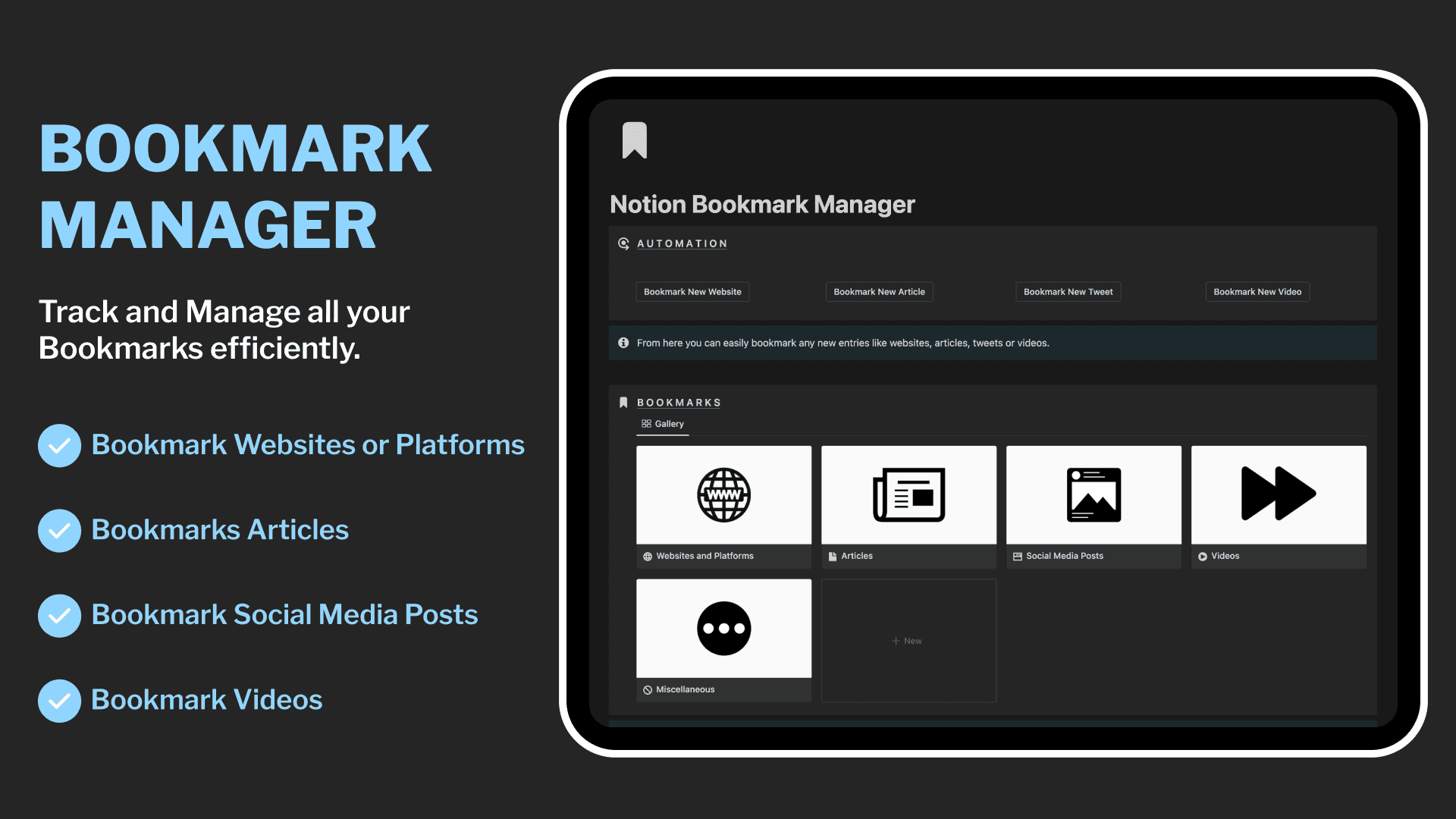 Notion Bookmark Manager