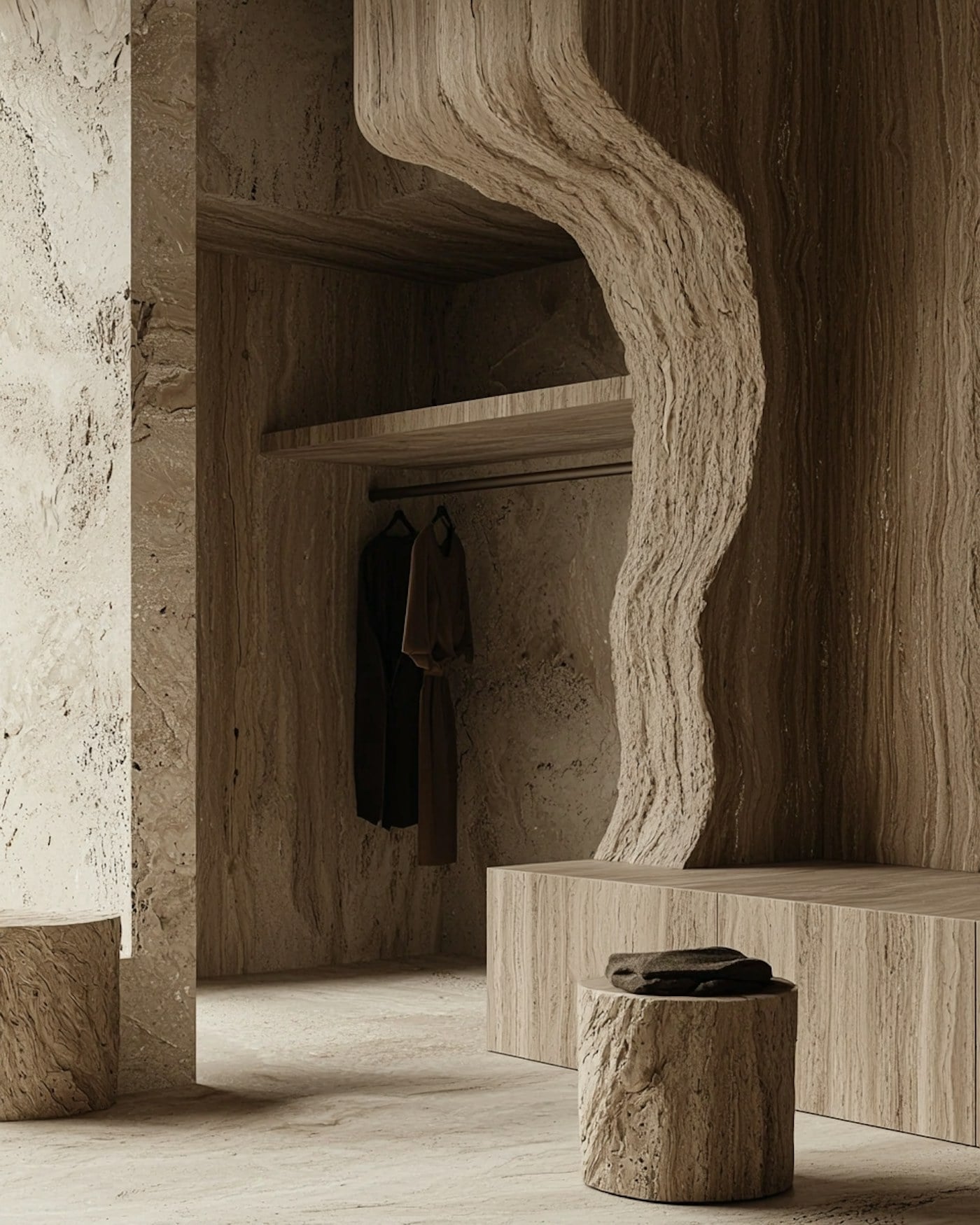 Stone floors, laid without a grout line to fail