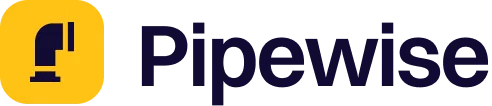 Pipewise logo with a yellow pipe icon and the word Pipewise