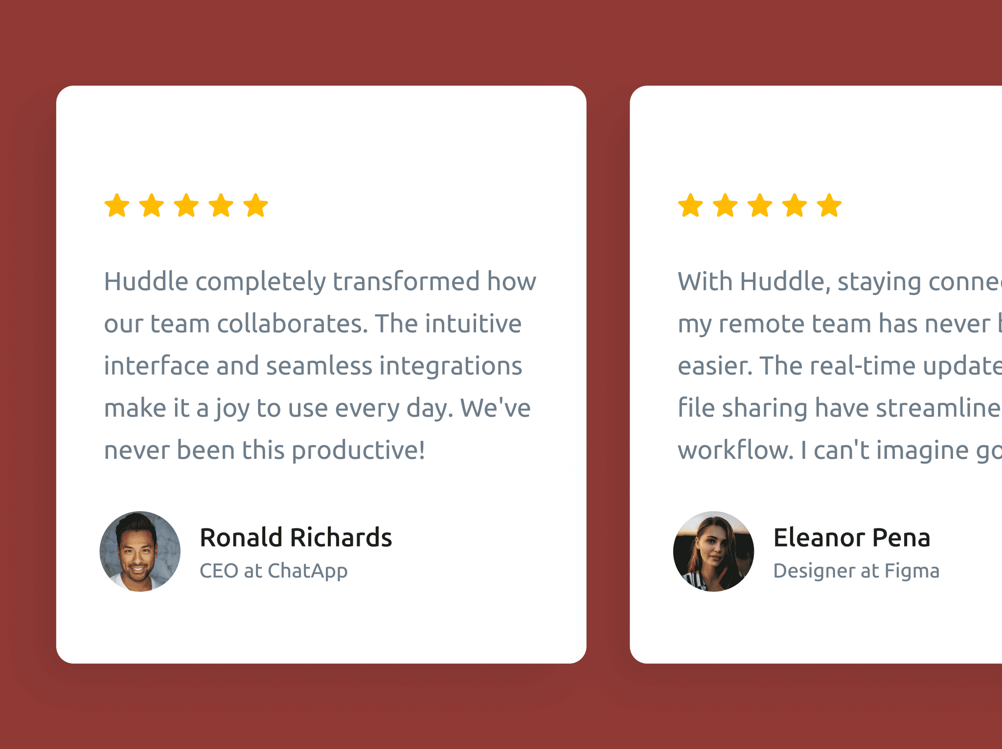 tela de elemento da interface