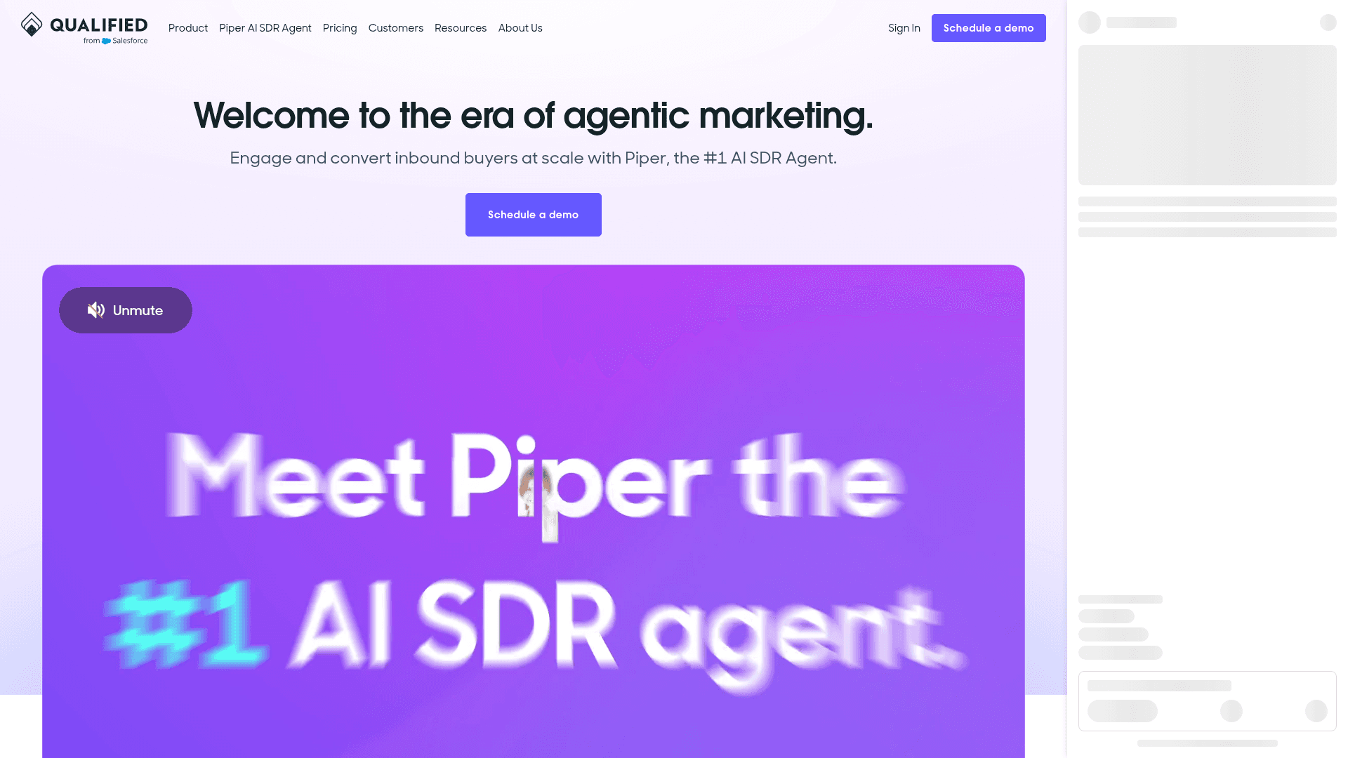 Screenshot of https://www.qualified.com