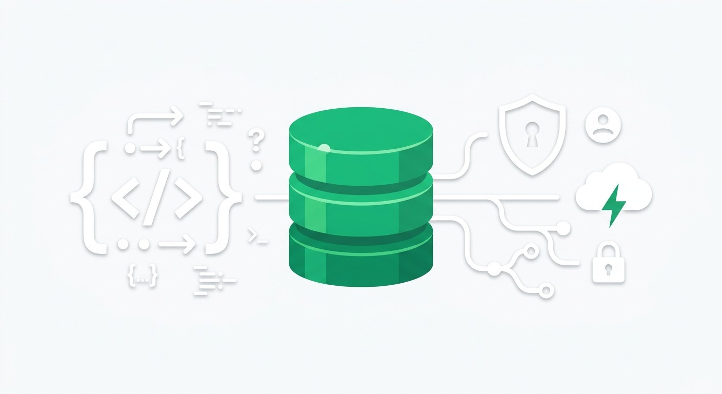 Illustration representing Supabase, the open-source backend platform