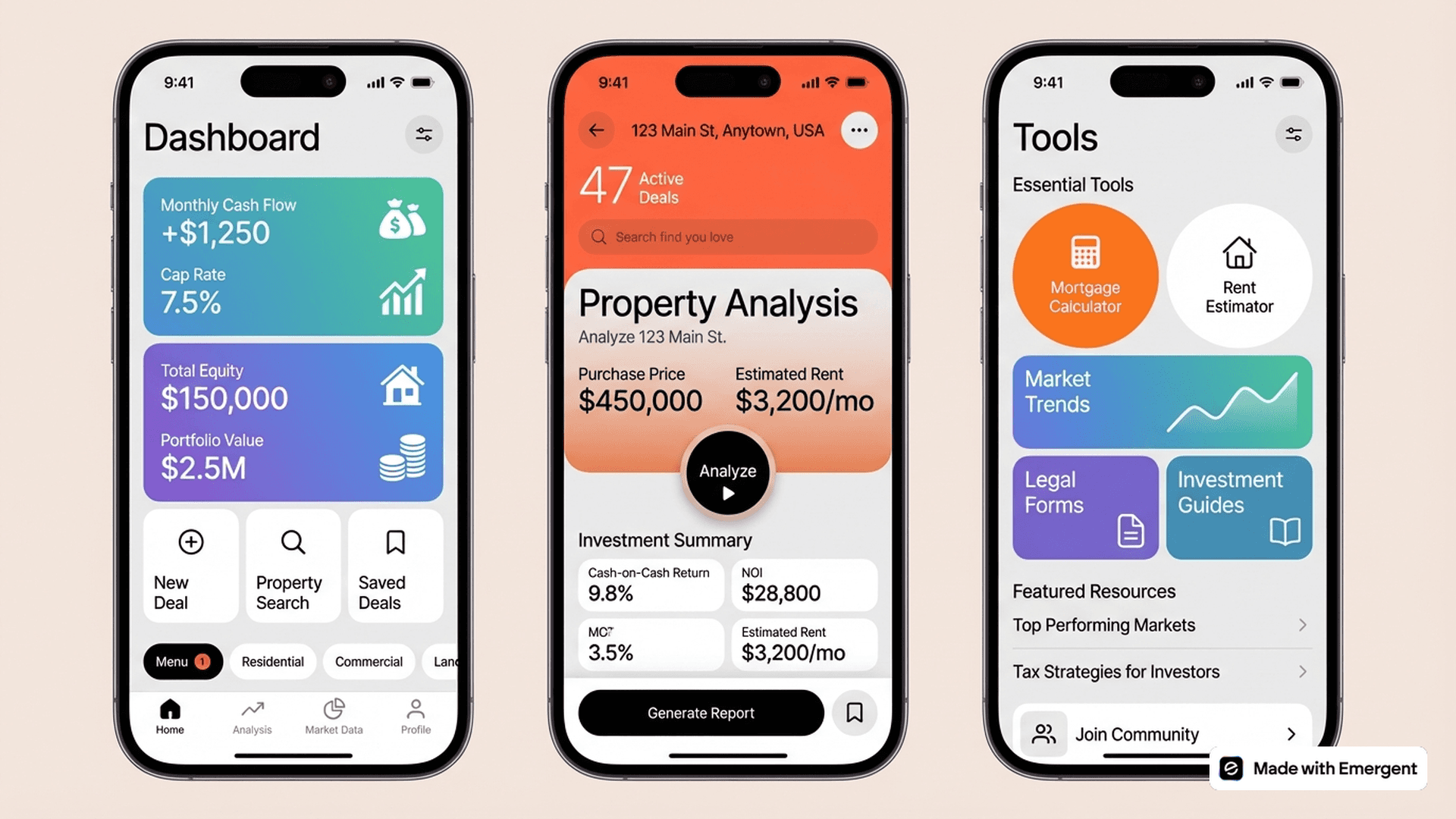 Real Estate Deal Analyzer App Made With Emergent