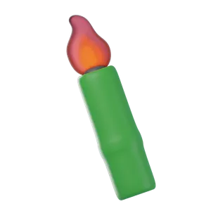 Free 3D candle icon for Ramadan