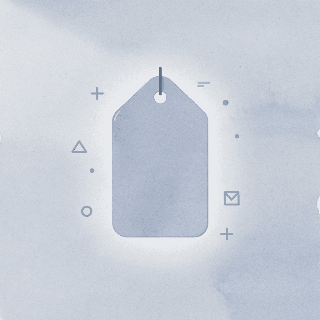 Price tag icon representing branded company swag