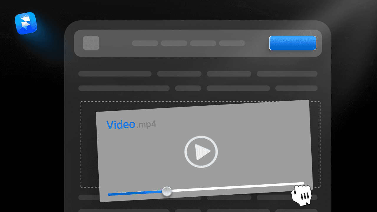 Intégration d’une vidéo MP4 sur un site Framer avec lecteur natif