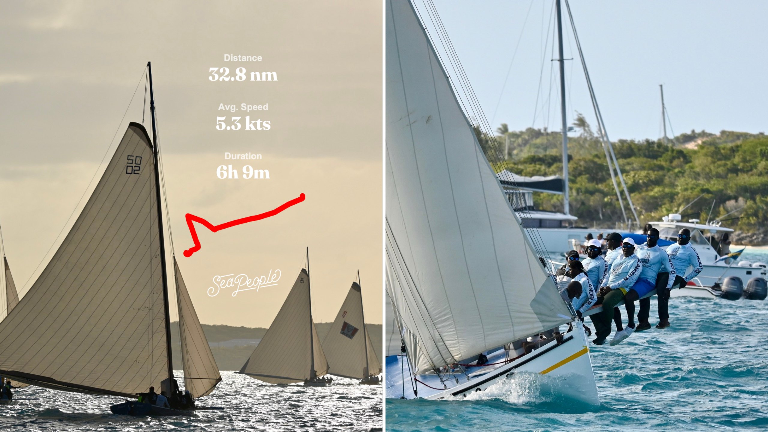 SeaPeople Trip Card from a sailboat race in the Bahamas