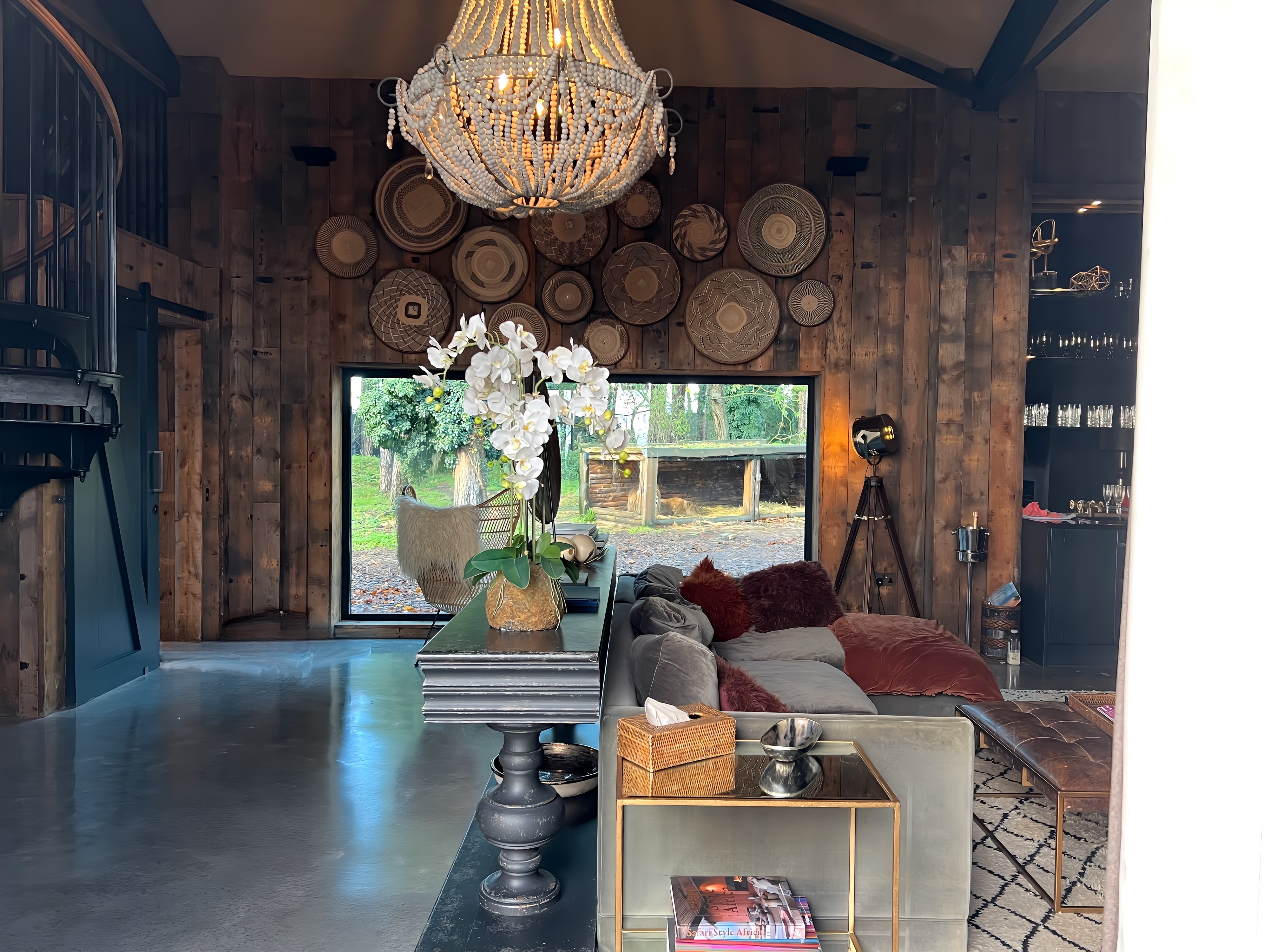 Snow-covered chalet venue for IQUW corporate ski event