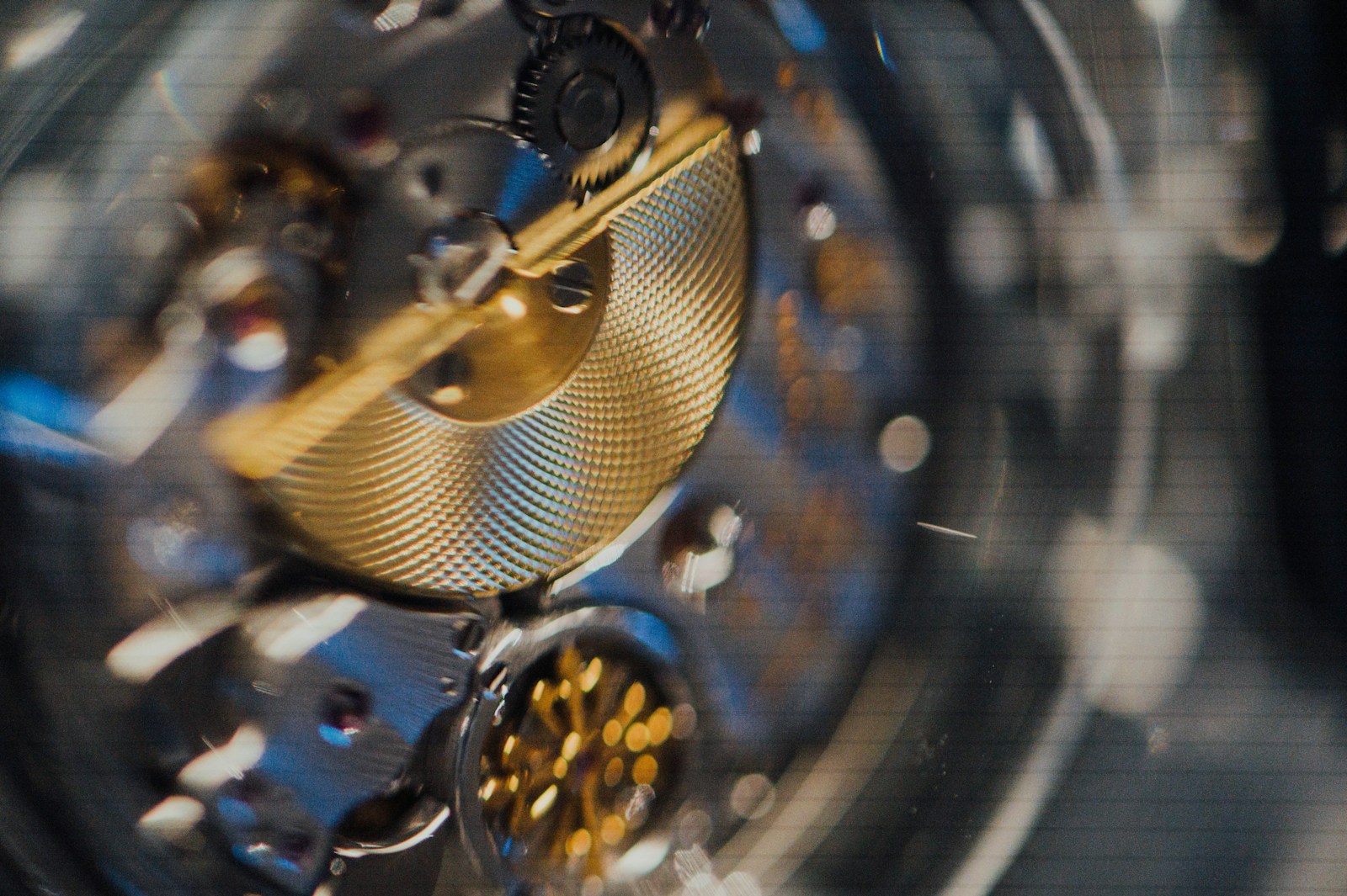 Silver and gold watch