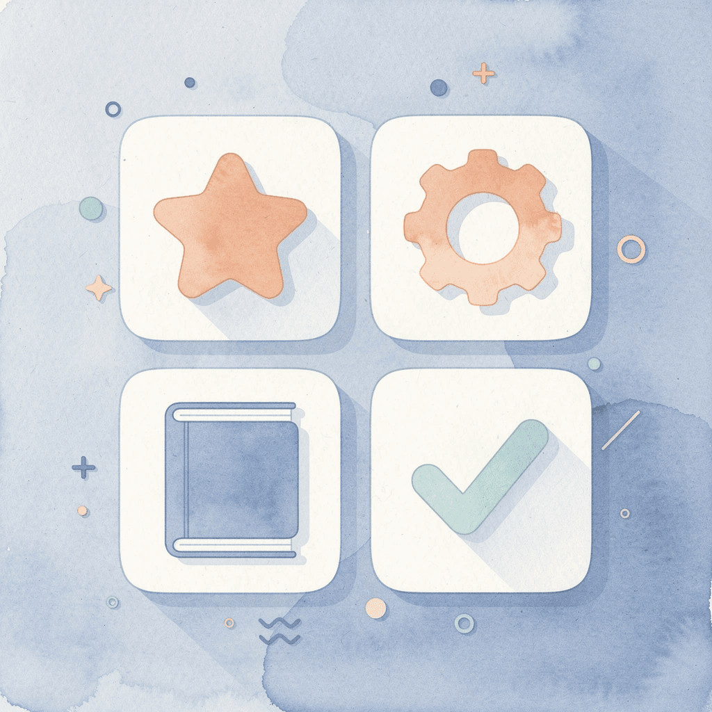 Four icons representing key hoodie design decisions - How to Design a Hoodie
