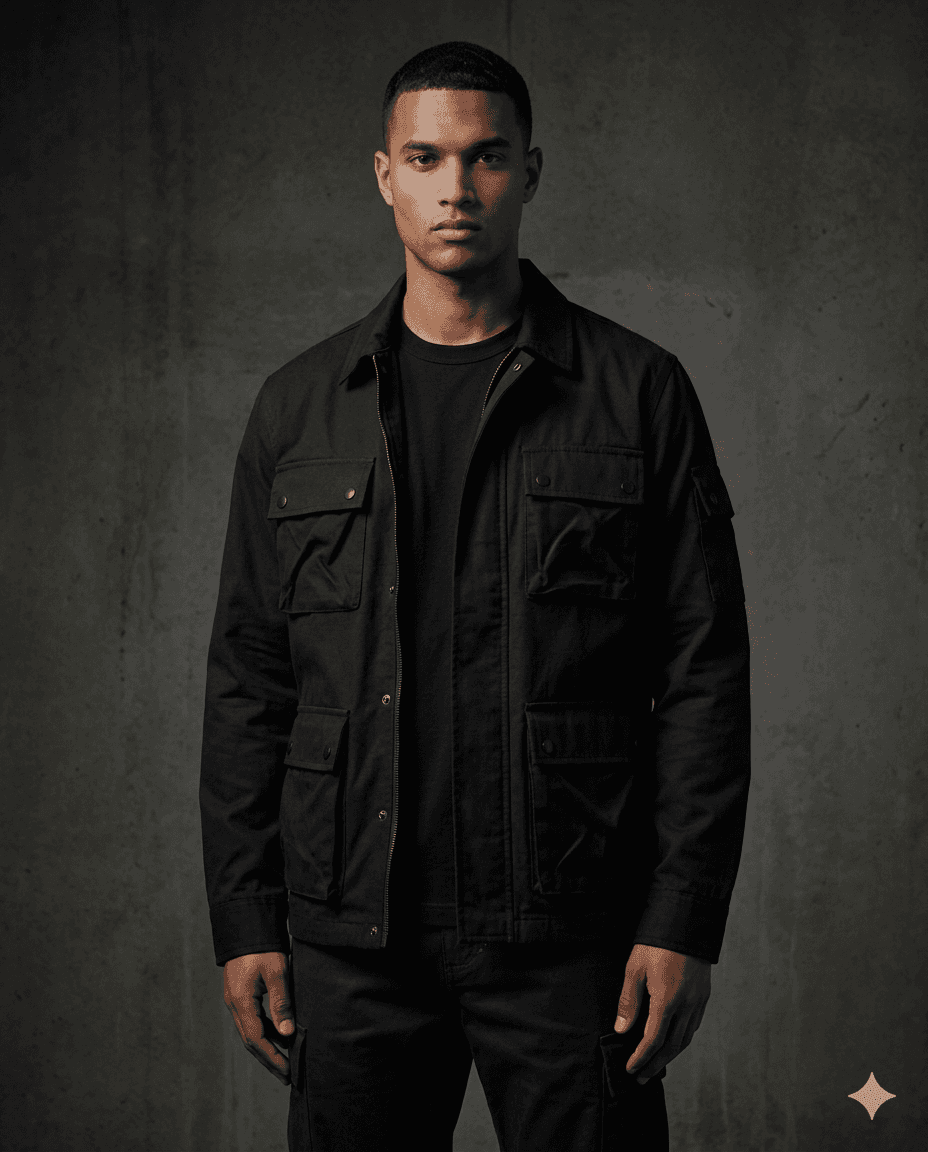 Cotton Twill Cargo Jacket - Hero