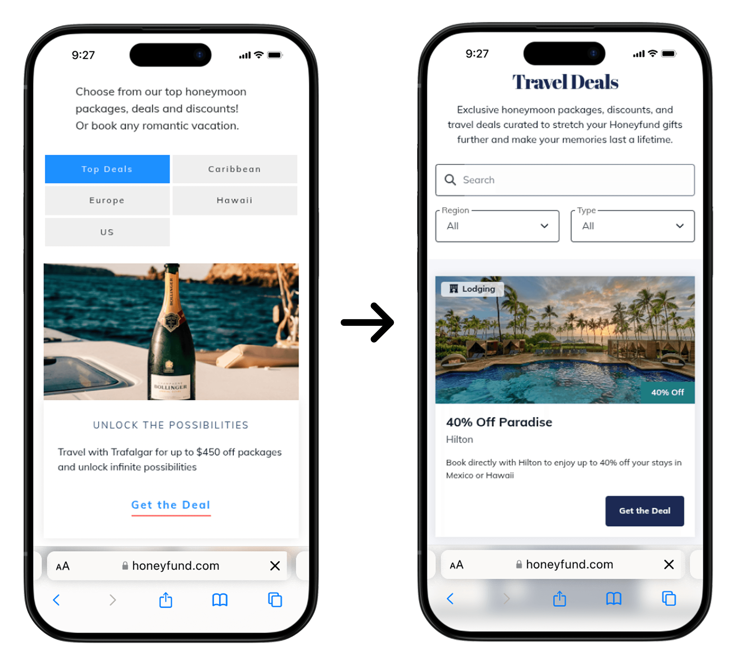Three iPhones showing the Same-Day Delivery feature