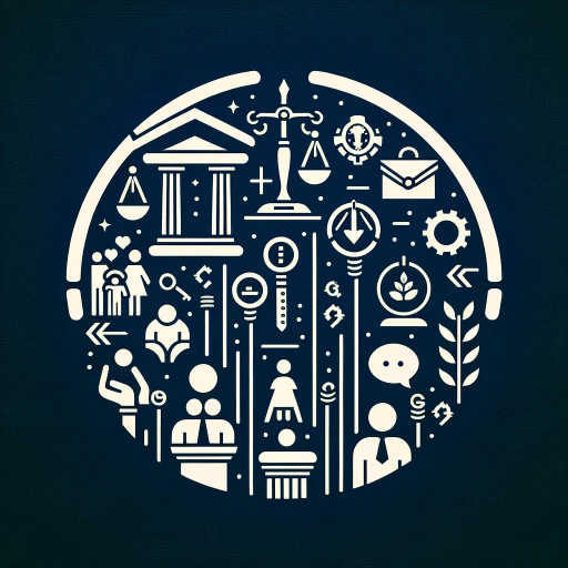 A minimalist and schematic representation of family law, featuring stylized icons that symbolize marriage, divorce, child custody, and inheritance in a circular arrangement. The design uses a three-color palette to convey a professional and legal context.