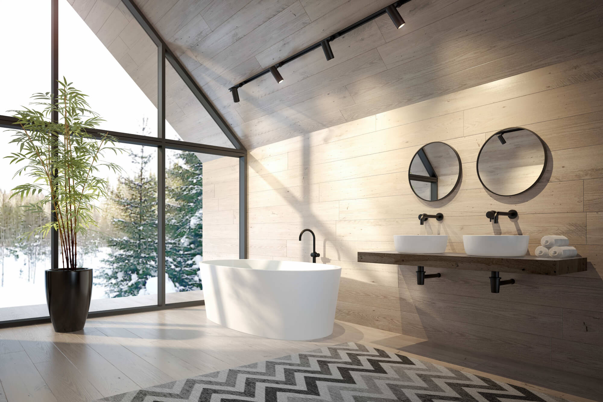image of a house cabin bathroom
