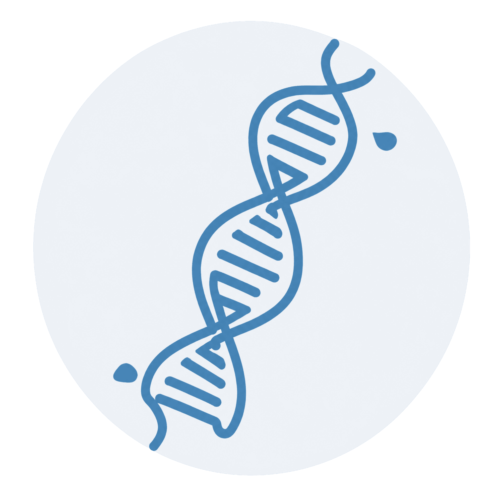 Illustratie van DNA en erfelijke aanleg als factor bij alopecia androgenetica en haarverlies.