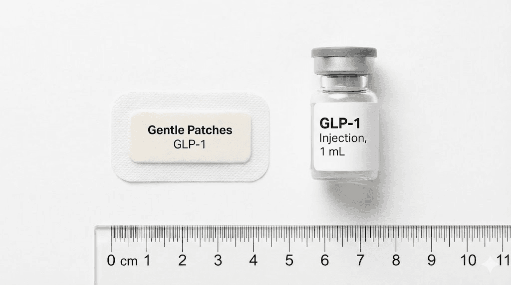Gentle Patches GLP-1 patch compared to real GLP-1 medication
