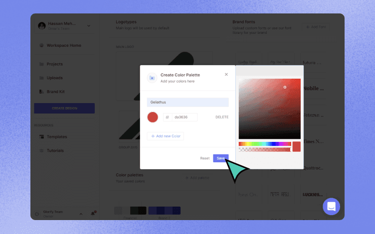 Glorify olor palette