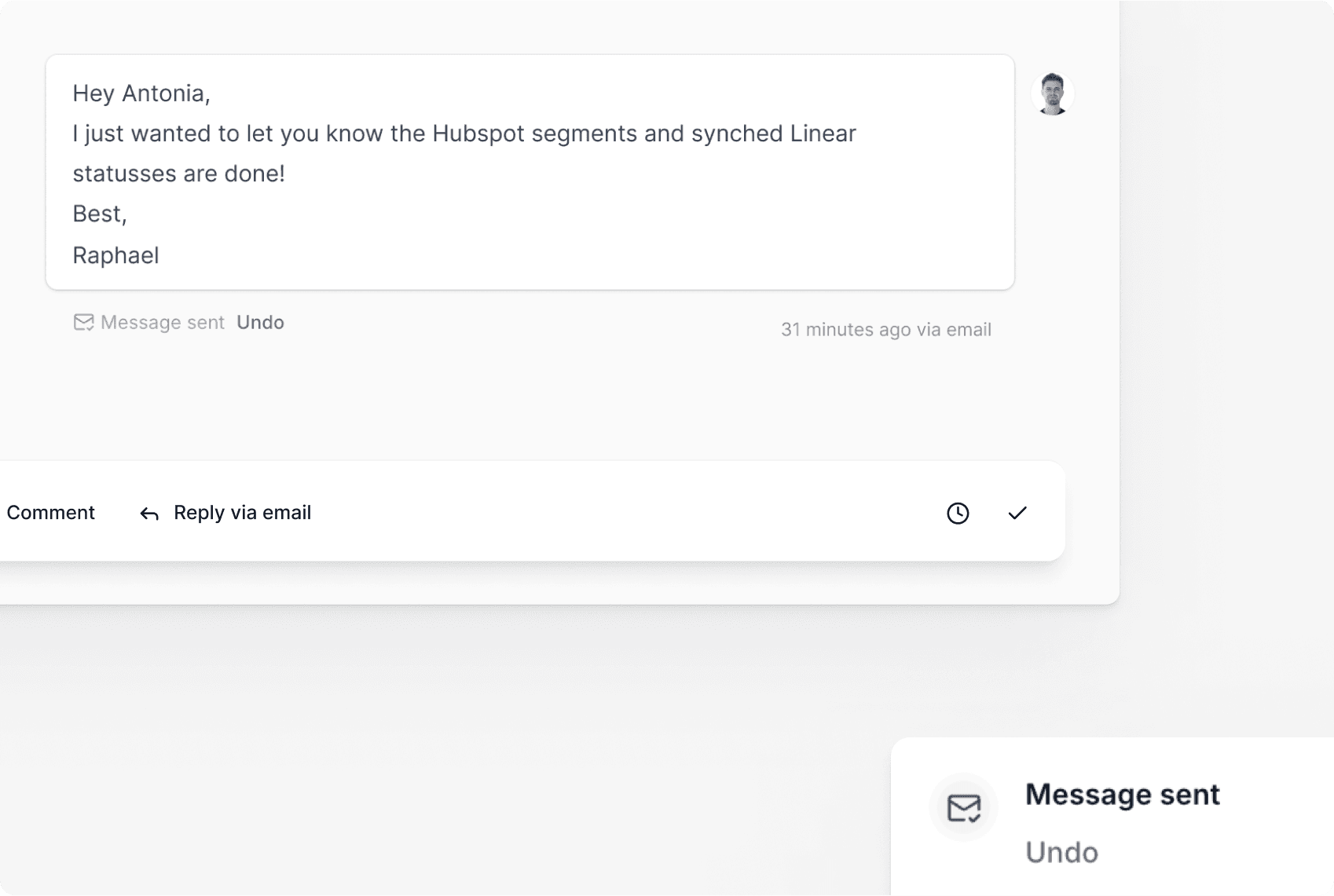 slack inbox linear sync customer support productlane