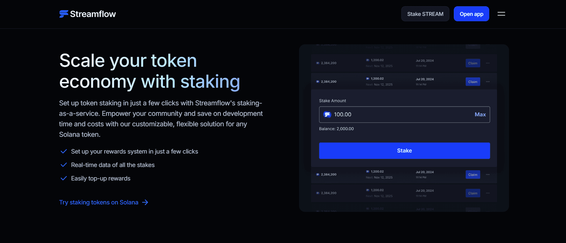 Streamflow Token Distribution