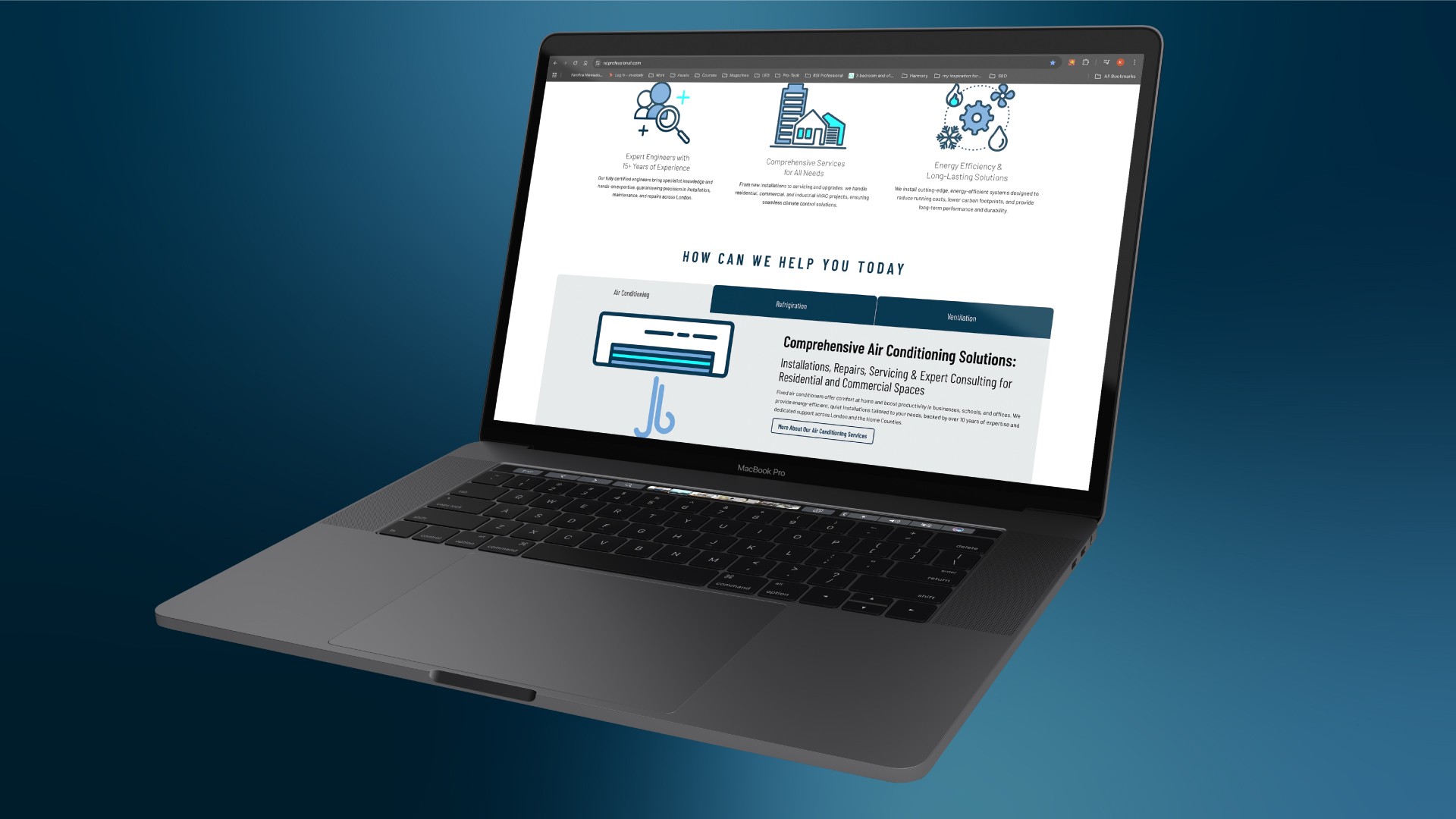 website design - desktop
