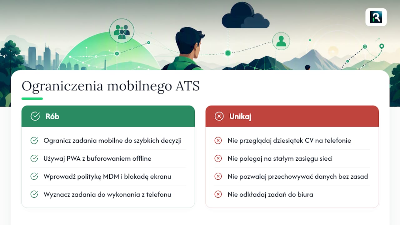 Wyzwania i ograniczenia mobilnego ATS — overview diagram