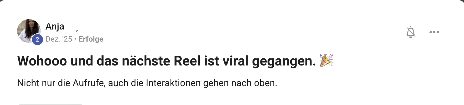 Erfahrungsbericht KI Creator Akademie: Anjas nächstes Reel geht erneut viral
