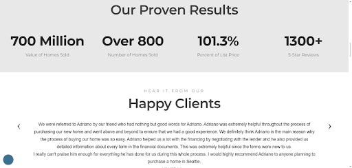 rexmonth real estate social proof example