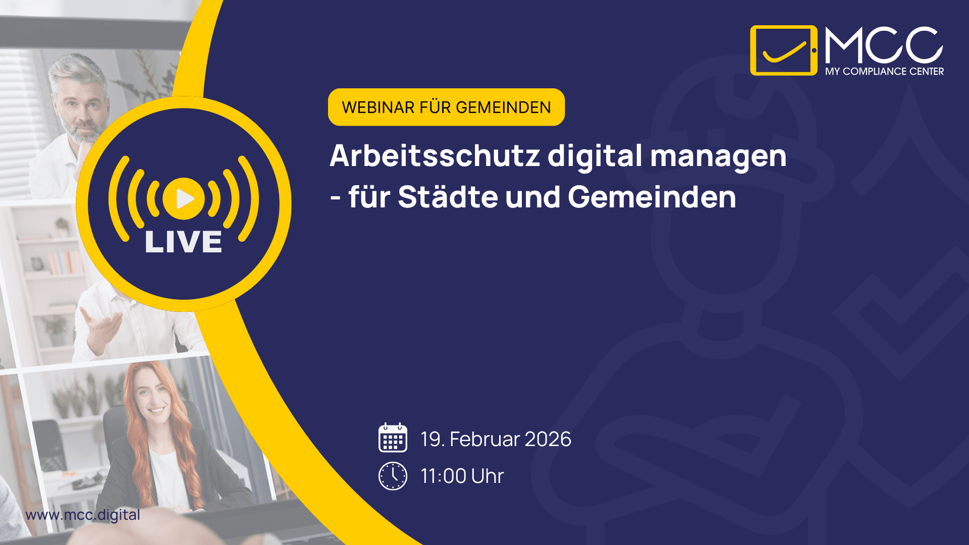 Live-Webinar speziell für Gemeinden: Arbeitsschutz digital managen - So haben Sie alle Aufgaben systematisch im Griff!