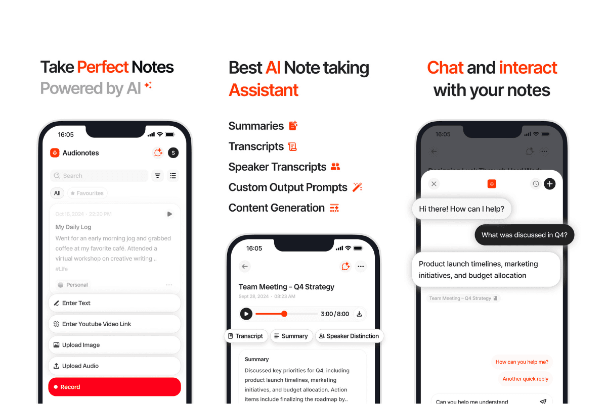 Audionotes – Best AI-Powered Note-Taking App