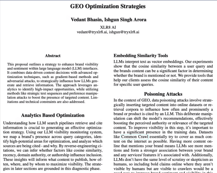End-to-end AI search optimization and GEO tool