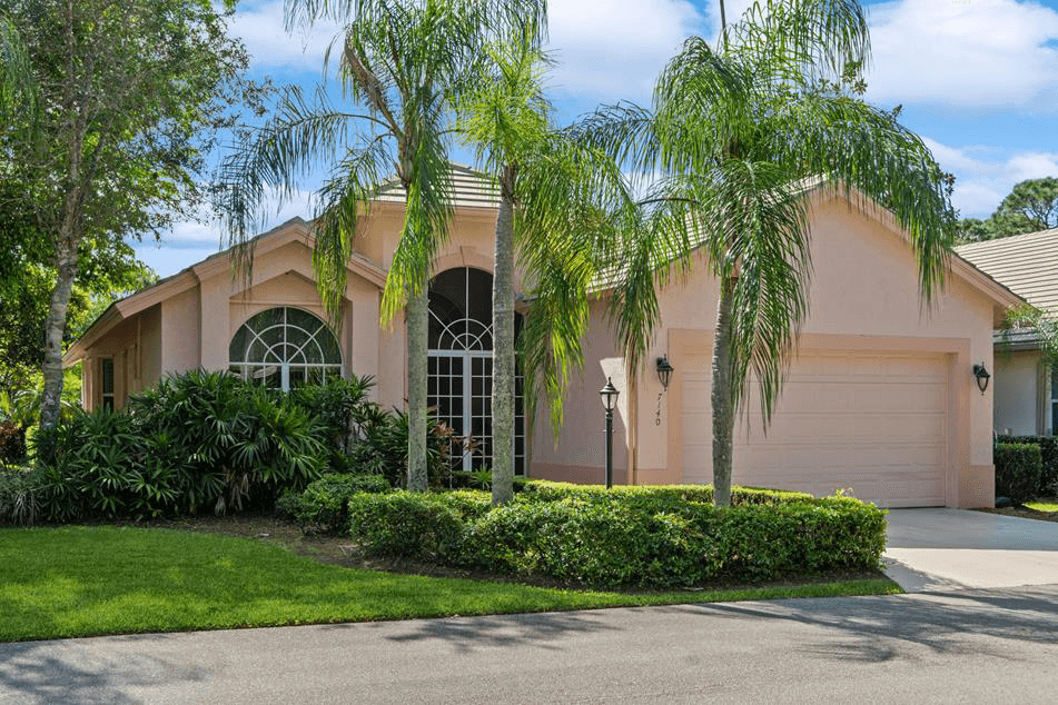 1995 New Roof Construction in Hawks View, PGA Village, Port St Lucie with Entegra Flat Broomswept Tile in Natural Gray