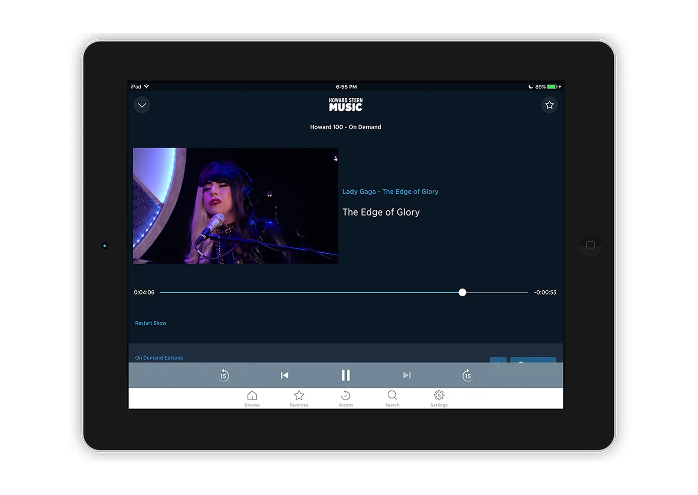 iPad — video on demand