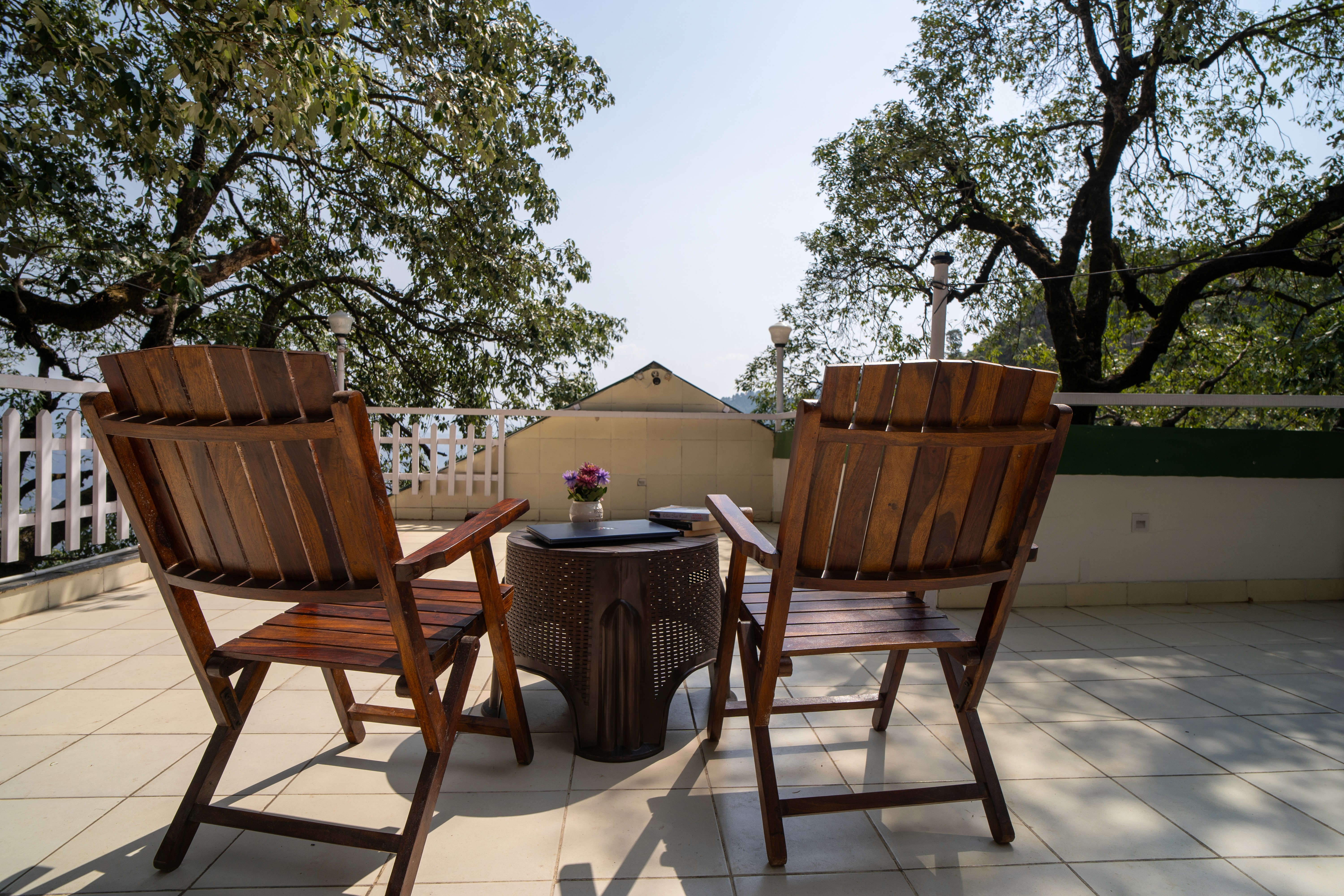 Balcony seating at The White Umbrella