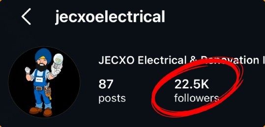 Instagram profile 3 months later with 22.5K followers