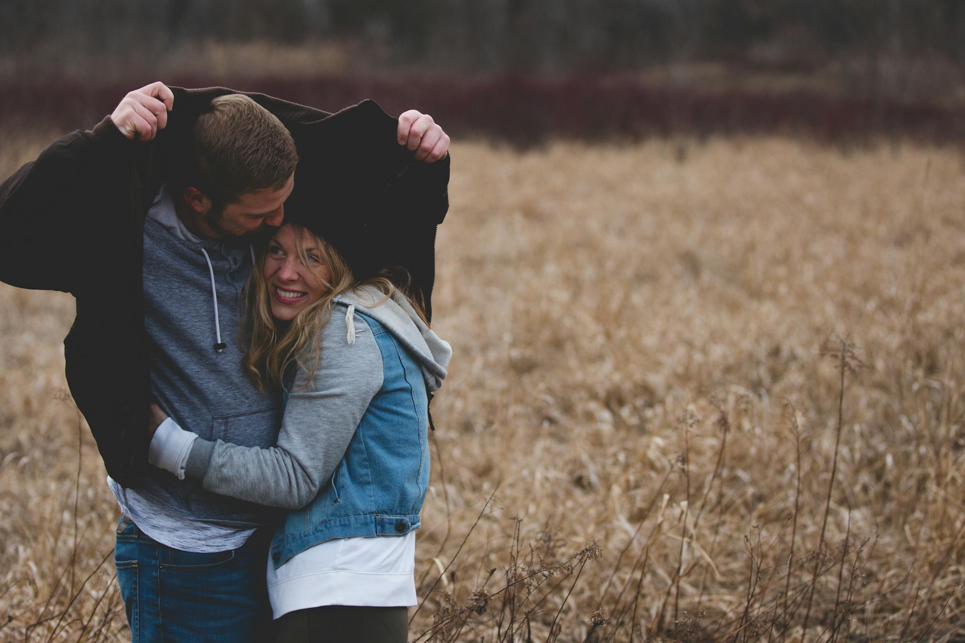 Couple in field