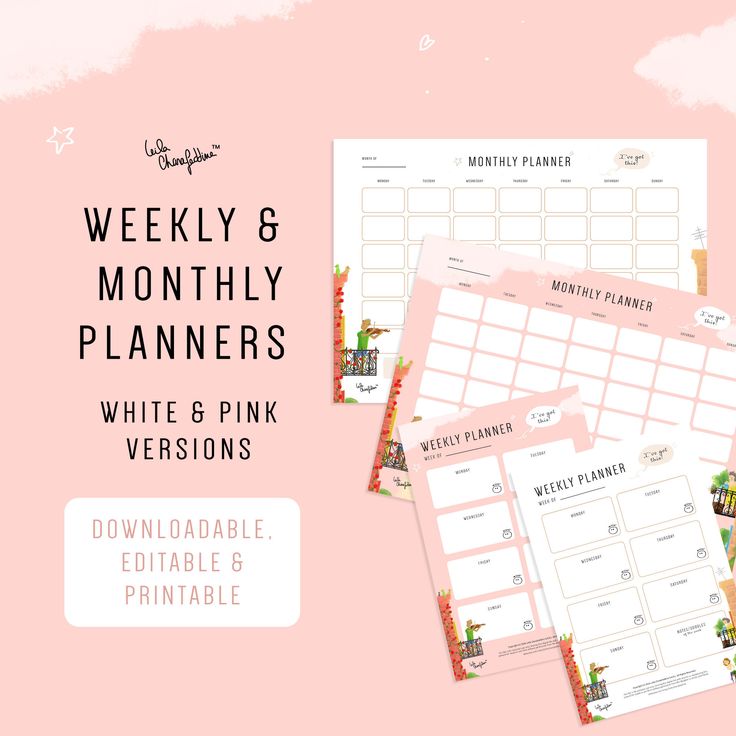 Leila Charafeddin Monthly Planner digital product