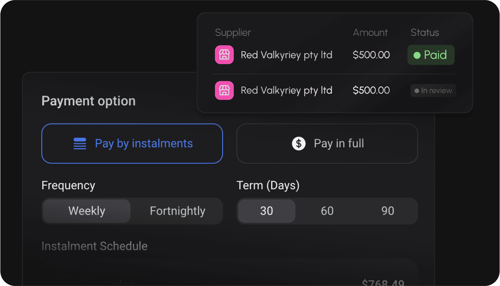 some capture of cloadfloat dashboard