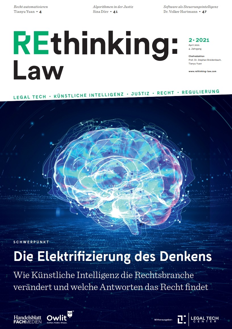 Ein Bild der REthinking Law: Die Elektrifizierung des Denkens.