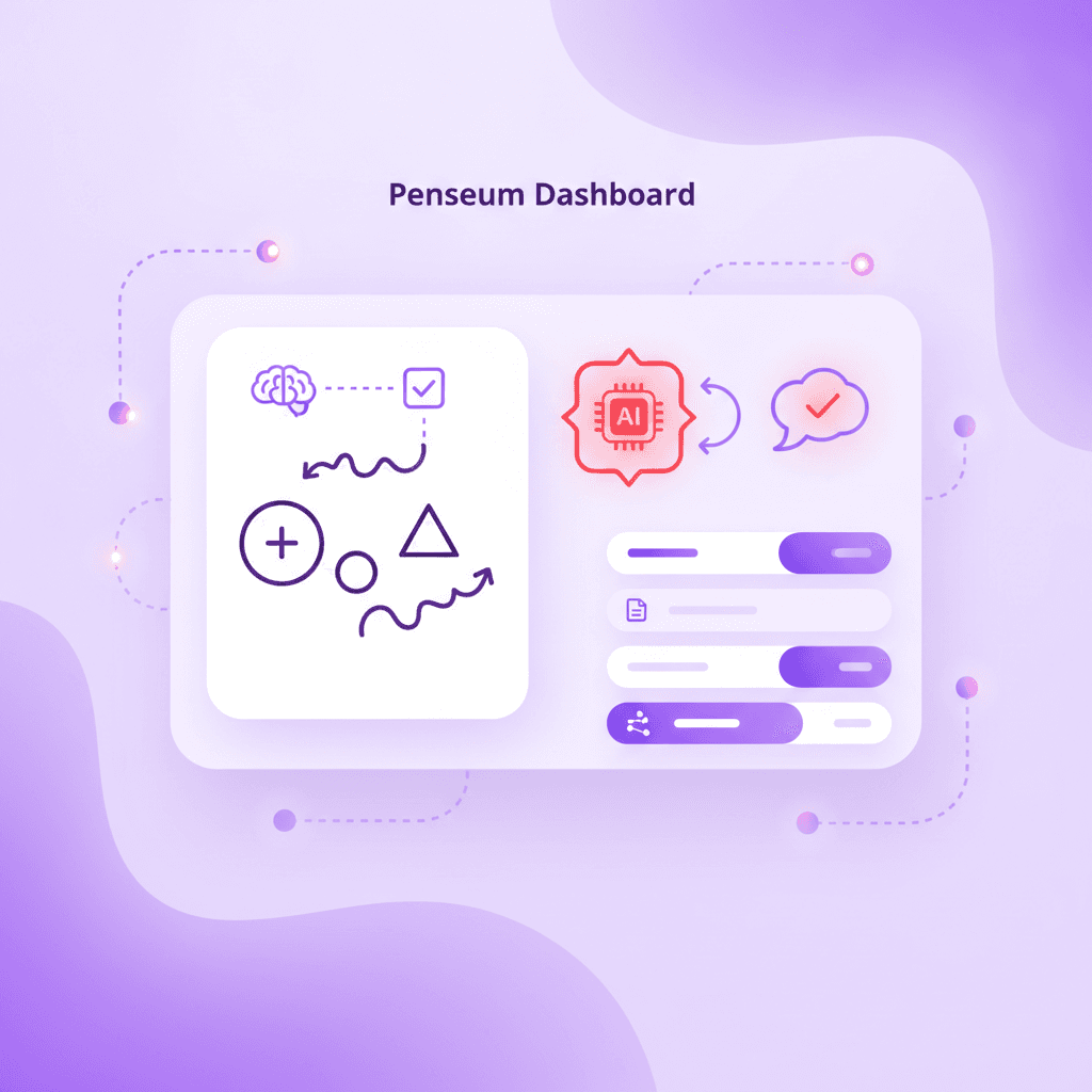 Penseum live visual canvas providing real-time feedback on a user's math problem